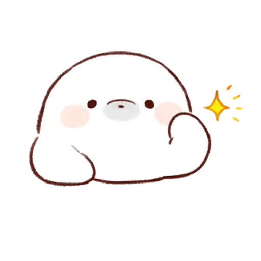 Soft and cute seal- Sticker
