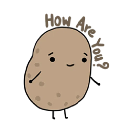 Kawaii Potato - Sticker 1