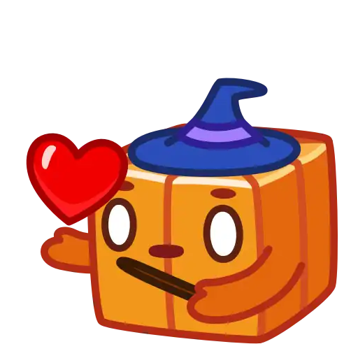 Pumpkin Cube- Sticker