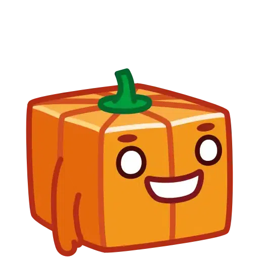 Pumpkin Cube - Sticker 2