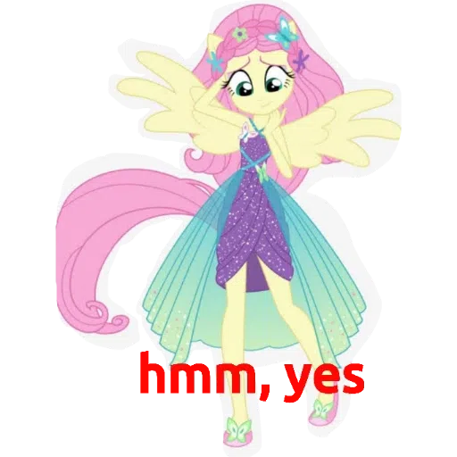 My little pony friendship is magic and my little pony equestria girls---- Fluttershy - Sticker 4