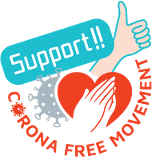Corona Free Movement- Sticker